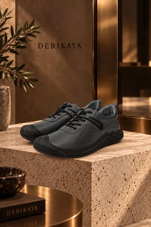 Urban Erkek Gri Delikli Yan Panel Detaylı Bağcıklı Sneaker