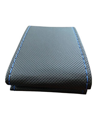 Direksiyon Kılıfı Noktalı Deri Dikme Evalı Model Siyah Mavi 38-40 cm