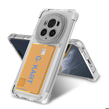 Teleplus Honor Magic 6 Pro Kılıf Kamera Korumalı Kartlıklı G- Kart Kapak