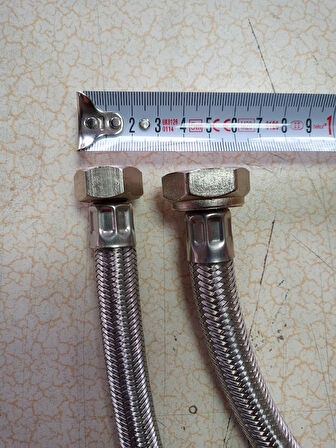 30 cm 3/4x1/2 Kalın Çelik Örgülü Bağlantı Hortumu Rekorlu 1 Ad