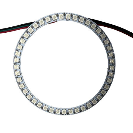  WS2812B Matrix Dijital Yuvarlak Pixel Led 45 Led Halka ARGB Magic Led Ayrı Ayrı Adresli Matrix Ekran 5V Dış Çap 120mm İç Çap 100mm