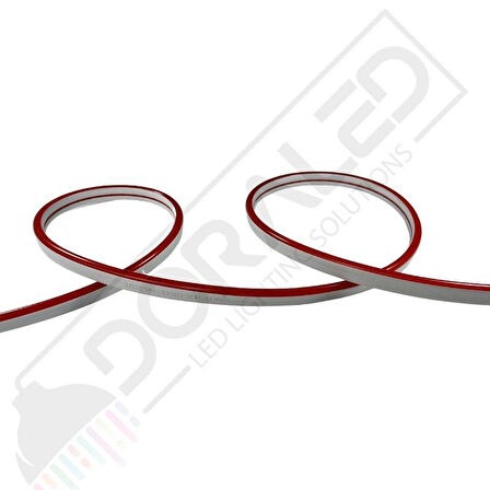 12 Volt 6x12mm Kırmızı Esnek Neon Led 5 Metre (2.5 cm'de Kesilebilir.)