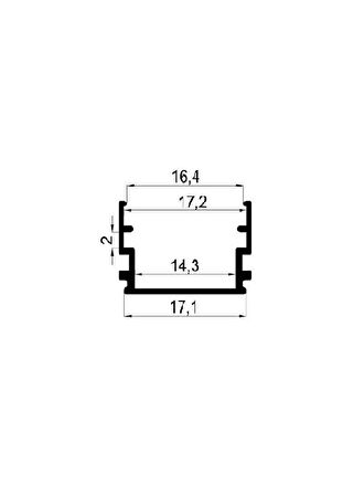 Alüminyum Boş Kasa Led Profil Yerli Kasa Opak Cam 120Cm