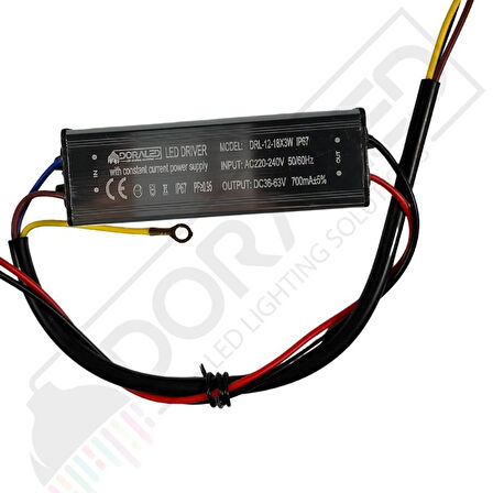 12-18X3W 700Ma 36-63V Power Led Driver IP67 Power Led Sürücü