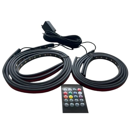 Araç Altı RGB Led Aydınlatma Şerit Led 4'Lü Set 90*120cm APP Kontrollü İP68 Su Geçirmez