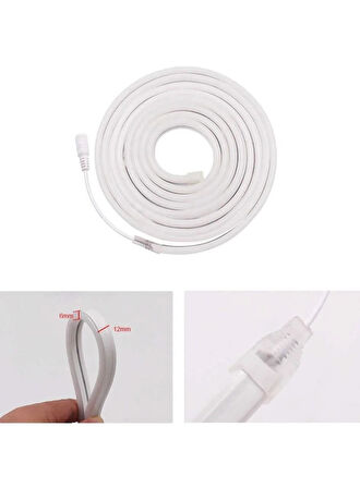 12 Volt 6x12mm Mor Esnek Neon Led 5 Metre (1 cm'de Kesilebilir.)