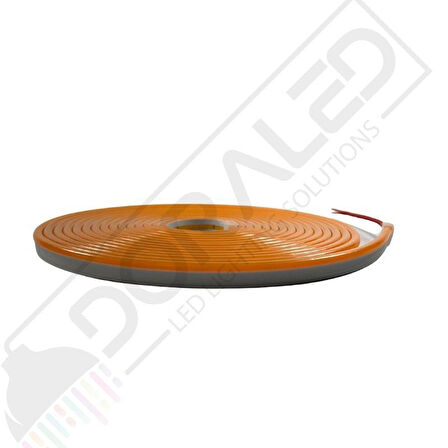 12 Volt 6x12mm Turuncu Esnek Neon Led 5 Metre (1 cm'de Kesilebilir.)
