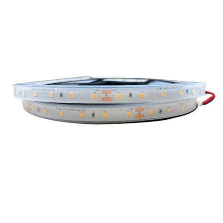 SAMSUNG ŞERİT LED SAMSUNG 60 LEDLİ 2835 SMD 2700K ŞERİT LED 24V 14.4W IP67 5M