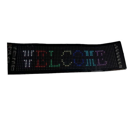 Bluetooth Lu Telefon Kontrollü 16x64 Flexible Matrix Led Ekran 5-12V (370*87 mm)