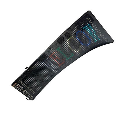 Bluetooth Lu Telefon Kontrollü 16x64 Flexible Matrix Led Ekran 5-12V (370*87 mm)