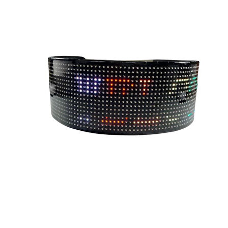 Bluetooth Lu Telefon Kontrollü 16x96 Flexible Matrix Led Ekran 5-12V (652*102 mm)