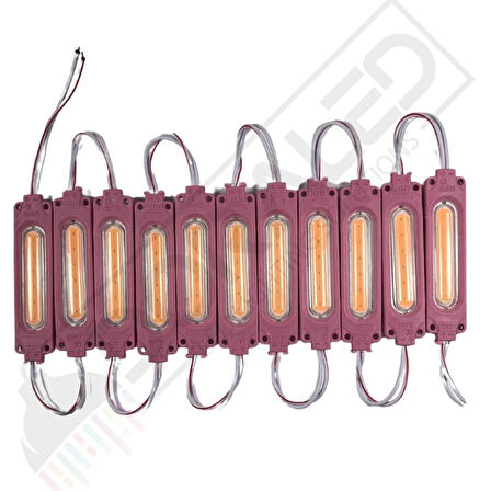 Cob Led Modül Pembe 12V 2 Watt Cob Led (10 Adet)