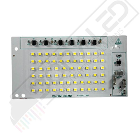 220V 50W 2835 SMD Ledli Beyaz  Hazır Projektör Ledi 220 Volt 50 Watt PCB