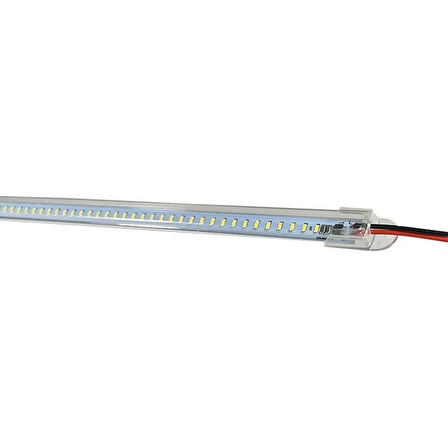 220 Volt 4014 Çubuk Led Beyaz 6000-6500K -Şeffaf Cam 50 CM Kasalı Dim Edilebilir Bar Led 220v