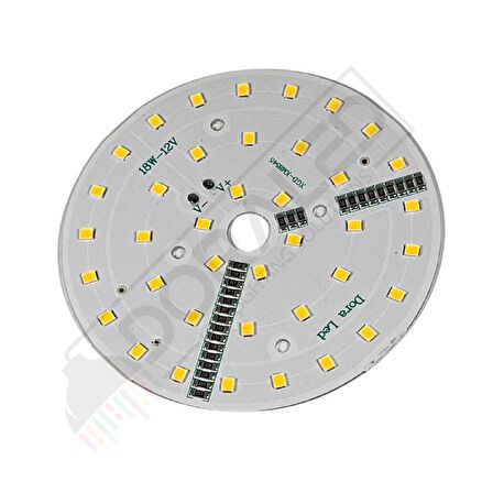 12Volt 18Watt Smd 5630 Ledli Led Modül 10mm Delik Çaplı Gün Işığı 12V 18W Avize Ledi 88mm