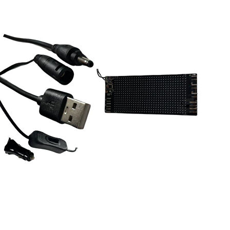 Bluetooth Lu Telefon Kontrollü 16x32 Flexible Matrix Led Ekran 5-12V (170*70 mm)