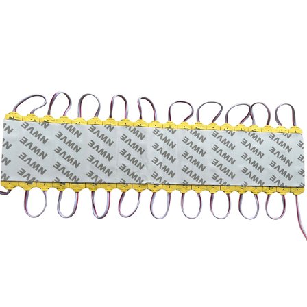 12 Volt Turuncu 1,5 Watt 3 lü Büyük Lensli 2835 Reklamcı Modül (10 Adet)