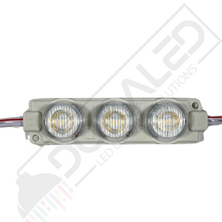24 Volt  Gün Işığı Watt 3 lü Lensli 3030 Reklamcı Modül (10 Adet)