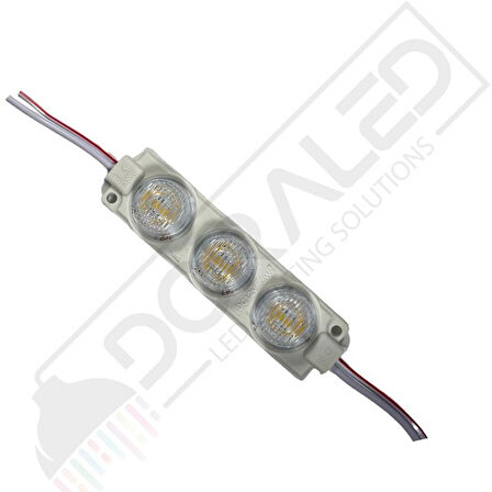 24 Volt  Gün Işığı Watt 3 lü Lensli 3030 Reklamcı Modül (10 Adet)