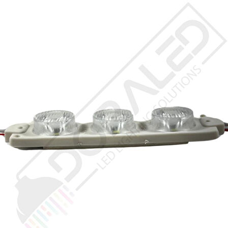 24 Volt  Gün Işığı Watt 3 lü Lensli 3030 Reklamcı Modül (10 Adet)