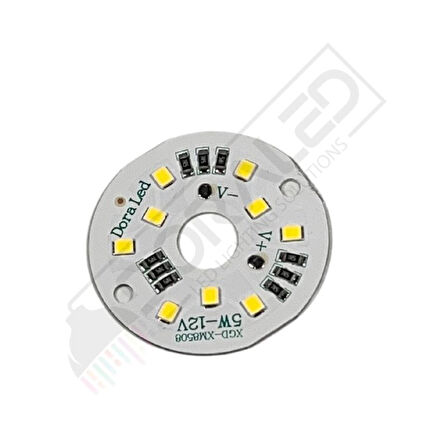 12Volt 5Watt Smd 5630 Ledli Led Modül 10mm Delik Çaplı Beyaz 12V 5W Avize Ledi 40mm(3 Adet)