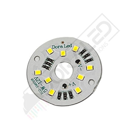 12Volt 5Watt Smd 5630 Ledli Led Modül 10mm Delik Çaplı Beyaz 12V 5W Avize Ledi 40mm(3 Adet)