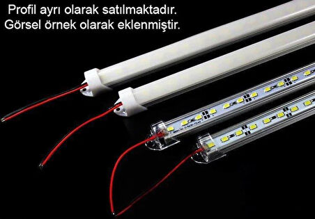 12 Volt BANTLI 5730 Ledli Led Bar Alüminyum Çubuk Led 72 Ledli Mavi