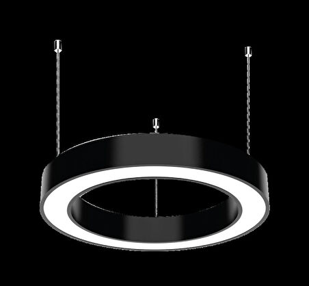 YUVARLAK LİNEER AYDINLATMA SİYAH KASA GÜNIŞIĞI IŞIK 50 CM SİMİT LED ARMATÜR 