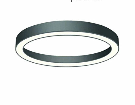 YUVARLAK LİNEER AYDINLATMA SİYAH KASA GÜNIŞIĞI IŞIK 50 CM SİMİT LED ARMATÜR 