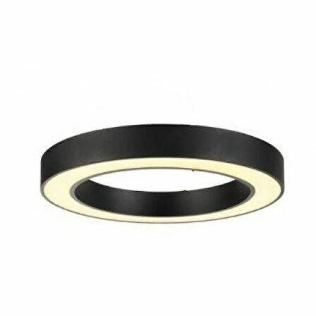 YUVARLAK LİNEER AYDINLATMA SİYAH KASA GÜNIŞIĞI IŞIK 50 CM SİMİT LED ARMATÜR 