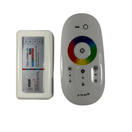 2.4G RF Touch Dokunmatik RGB Led Uzaktan Kumanda Kodlu 12-24V