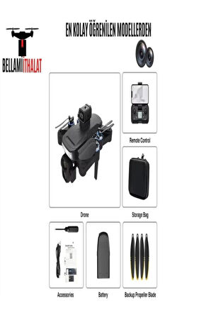 K2 Mini Drone – HD Çift Kameralı, Engel Kaçınmalı, Fırçasız Motorlu Quadcopter
