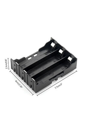 18650 Pil Yatağı 3LÜ Lityum Ion Pil Yuvası PARALEL 6PİN PCB TİP