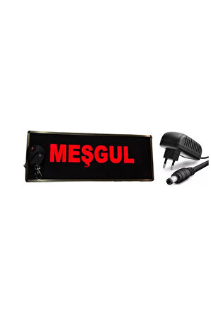 Kumandalı Meşgul Yazısı Kasa Ölçüsü : 30x11 Cm