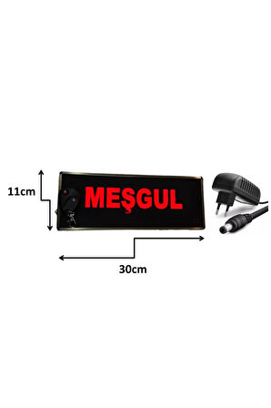 Kumandalı Meşgul Yazısı Kasa Ölçüsü : 30x11 Cm