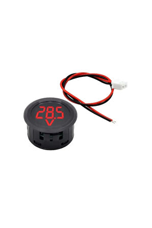 Voltmetre Dc 4-100v Led Dijital Ekran Dairesel Kırmızı
