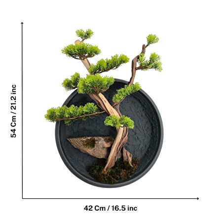 El Yapımı Bonsai Duvar Sanatı | Korunmuş Yosun Hayat Ağacı | Japon Zen Ev Dekorasyonu | Doğadan Esinlenilmiş Botanik Heykel