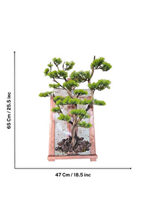 El Yapımı Duvar Bonsai – Doğal Dal ve Şoklanmış Yosun Duvar Dekoru
