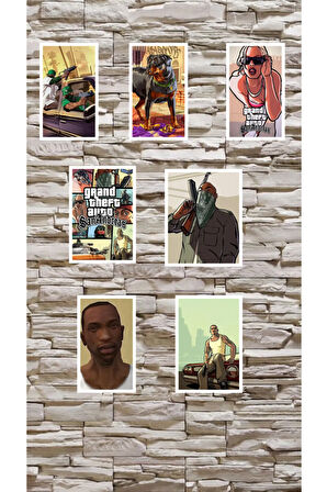 Gta San Andreas 8li Sticker GTA IV, V Carl Sticker set