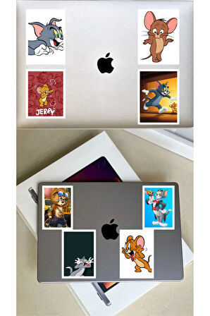 Tom ve Jerry Karışık 8li Sticker Set Tom&Jerry