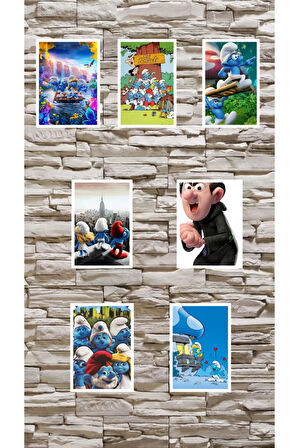 The Smurfs, Şirinler 8li karışık sticker set.