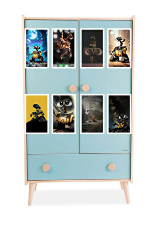 Wall-e VOL-i Robot Gezegen, Tükenen Dünya ikonik animasyon karışık sticker set