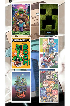 Minecraft Karışık Sticker Set Caganaktrk