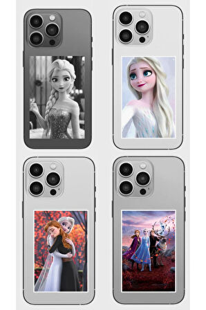 Elsa 8 Li Sticker, Karlar Ülkesi - Karlar Kraliçesi - Olaf - Frozen - Hans Anna Ve Elsa