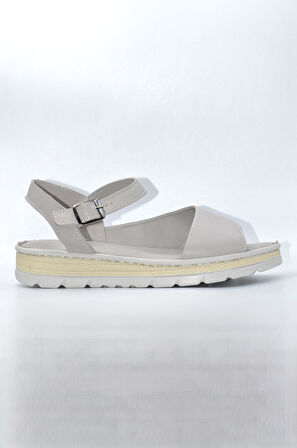Kadın Kum Hakiki Deri Comfort Sandalet ve Ayakkabı - ( DRN-484 )