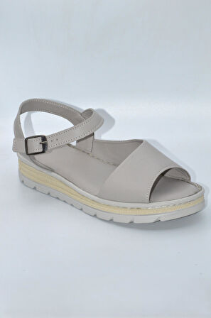 Kadın Kum Hakiki Deri Comfort Sandalet ve Ayakkabı - ( DRN-484 )