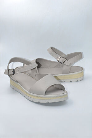 Kadın Kum Hakiki Deri Comfort Sandalet ve Ayakkabı - ( DRN-484 )