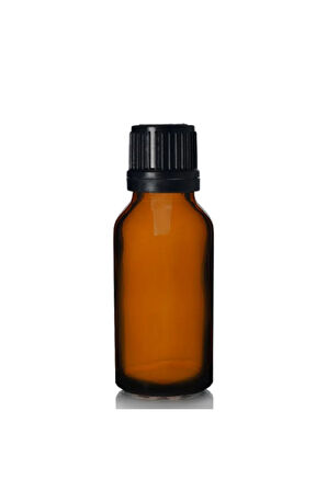 Amber dropper siyah içten damlalıklı kapaklı cam şişe 20 ml 5 adet