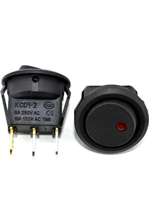 Drop Aç Kapa Buton 12V Tek Kademe Ledli 20 Adet