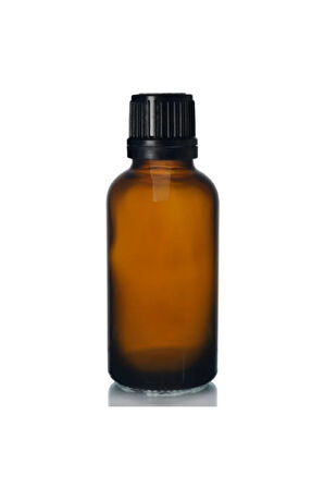 Amber dropper siyah içten damlalıklı kapaklı cam şişe 30 ml 5 adet